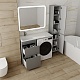 Style Line Тумба с раковиной под стиральную машину Даллас 110 L Люкс Plus серая – картинка-16